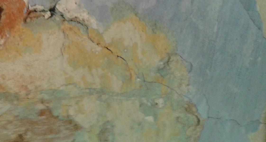 Im Detail wirken sie wie Landkarten-Ausschnitte.... Zeugen des Lebens, als hier vielleicht mal Hofarbeiter wohnten...