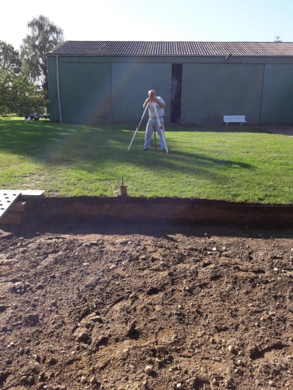 ... Höhe nehmen.  Chef an HiWi: "Zollstock 1 cm tiefer" OK.... "Datt ward watt"